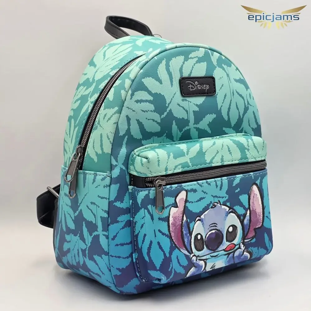 Disney Lilo & Stitch Tropical Leaves Mini Backpack New